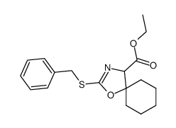 2-benzylsulfanyl-1-oxa-3-aza-spiro[4.5]dec-2-ene-4-carboxylic acid ethyl ester Structure