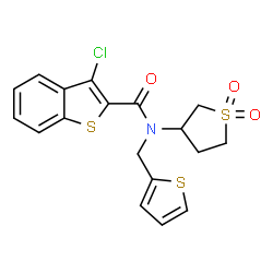 3-chloro-N-(1,1-dioxidotetrahydrothiophen-3-yl)-N-(thiophen-2-ylmethyl)-1-benzothiophene-2-carboxamide Structure