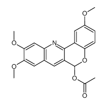 6-acetoxy-2,9,10-trimethoxy-6H-chromeno[4,3-b]quinoline结构式