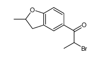 2-bromo-1-(2-methyl-2,3-dihydro-1-benzofuran-5-yl)propan-1-one结构式