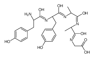 2-[[(2S)-2-[[(2S)-2-[[(2S)-2-[[(2S)-2-amino-3-(4-hydroxyphenyl)propanoyl]amino]-3-(4-hydroxyphenyl)propanoyl]amino]propanoyl]amino]propanoyl]amino]acetic acid Structure