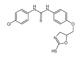 1-(4-chlorophenyl)-3-[4-[(2-sulfanylidene-1,3-oxazolidin-5-yl)methoxy]phenyl]thiourea Structure