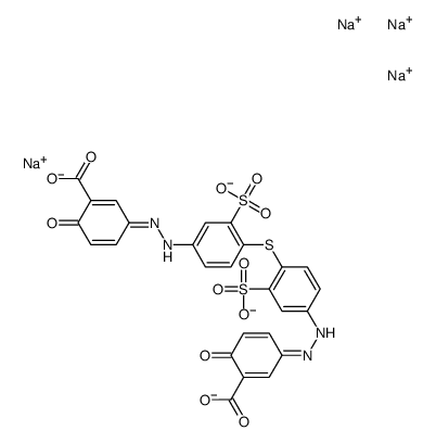 tetrasodium,(3E)-3-[[4-[4-[(2E)-2-(3-carboxylato-4-oxocyclohexa-2,5-dien-1-ylidene)hydrazinyl]-2-sulfonatophenyl]sulfanyl-3-sulfonatophenyl]hydrazinylidene]-6-oxocyclohexa-1,4-diene-1-carboxylate结构式