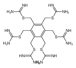 2,2',2'',2''',2'''',2'''''-[(Benzene-1,2,3,4,5,6-hexyl)hexakis(methylene)]hexakis(isothiourea) Structure