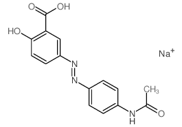 Benzoic acid,5-[2-[4-(acetylamino)phenyl]diazenyl]-2-hydroxy-, sodium salt (1:1) structure