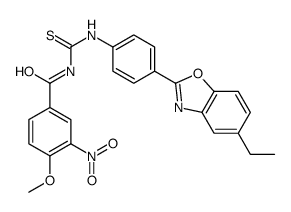 N-[[4-(5-ethyl-1,3-benzoxazol-2-yl)phenyl]carbamothioyl]-4-methoxy-3-nitrobenzamide Structure