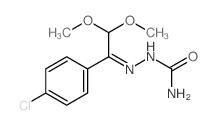 [[1-(4-chlorophenyl)-2,2-dimethoxy-ethylidene]amino]urea结构式