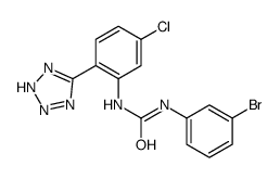 1-(3-bromophenyl)-3-[5-chloro-2-(2H-tetrazol-5-yl)phenyl]urea Structure