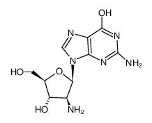 2-amino-2-deoxy-beta-arabinofuranosylguanine Structure