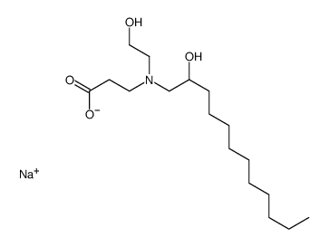 sodium N-(2-hydroxydodecyl)-N-(2-hydroxyethyl)-beta-alaninate结构式