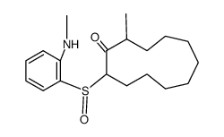 2-(2-Methylamino-phenylsulfinyl)-11-methyl-cycloundecanon Structure