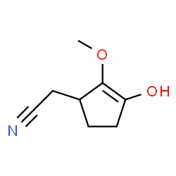 2-Cyclopentene-1-acetonitrile, 3-hydroxy-2-methoxy- (9CI)结构式