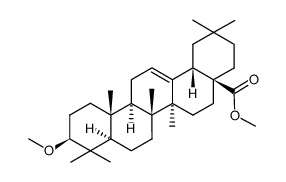 3-METHOXY-(3BETA)-OLEAN-12-EN-28-OIC ACID METHYL ESTER Structure