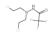 N,N-bis(2-chloroethyl)-2,2,2-trifluoro-acetohydrazide structure