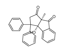 (3aR,8aS)-3a-hydroxy-8a-methyl-3,3-diphenyl-2,3,3a,8a-tetrahydrocyclopenta[a]indene-1,8-dione结构式