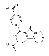 1-(4-nitrophenyl)-2,3,4,9-tetrahydro-1H-pyrido[3,4-b]indole-3-carboxylic acid Structure