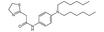 N-[4-(dihexylamino)phenyl]-2-(4,5-dihydro-1,3-thiazol-2-yl)acetamide结构式