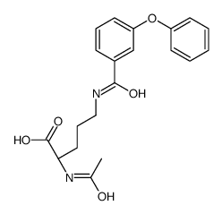 (2S)-2-acetamido-5-[(3-phenoxybenzoyl)amino]pentanoic acid Structure