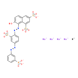 tetrasodium hydrogen 7-hydroxy-8-[[4-[(3-phosphonatophenyl)azo]-2-sulphonatophenyl]azo]naphthalene-1,3-disulphonate picture