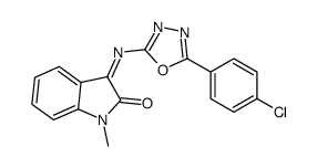 1-Methyl-3-(5-(p-chlorphenyl)-1,3,4-oxadiazol-2-ylimino)indolin-2-one picture