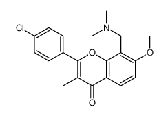 2-(4-chlorophenyl)-8-[(dimethylamino)methyl]-7-methoxy-3-methylchromen-4-one Structure