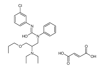 (E)-but-2-enedioic acid,3-(3-chlorophenyl)-1-[2-(diethylamino)-3-propoxypropyl]-1-phenylurea Structure