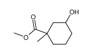 5-Hydroxy-1-methoxycarbonyl-1-methyl-cyclohexan结构式