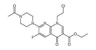 ethyl 7-(4-acetyl-1-piperazinyl)-1-(2-chloroethyl)-6-fluoro-1,4-dihydro-4-oxo-1,8-naphthyridine-3-carboxylate Structure