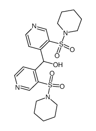 bis(3-(piperidin-1-ylsulfonyl)pyridin-4-yl)methanol结构式