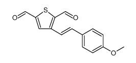 2,5-Thiophenedicarboxaldehyde, 3-[(1E)-2-(4-methoxyphenyl)ethenyl] Structure