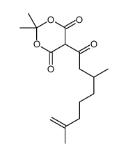 5-(3,7-dimethyloct-7-enoyl)-2,2-dimethyl-1,3-dioxane-4,6-dione Structure