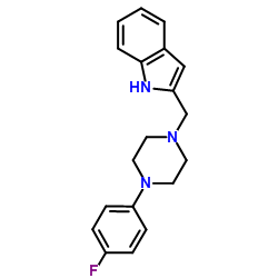 2-{[4-(4-Fluorophenyl)-1-piperazinyl]methyl}-1H-indole结构式