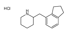 2-(2,3-dihydro-1H-inden-4-ylmethyl)piperidine,hydrochloride结构式