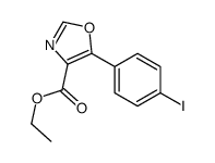 Ethyl 5-(4-iodophenyl)-1,3-oxazole-4-carboxylate结构式