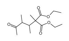 5,5-dicarbethoxy-3,4-dimethyl-2-hexanone结构式