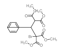 1,1,3,3-tetramethyl 1-bromo-2-phenyl-propane-1,1,3,3-tetracarboxylate结构式