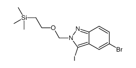 2H-INDAZOLE, 5-BROMO-3-IODO-2-[[2-(TRIMETHYLSILYL)ETHOXY]METHYL]- Structure