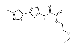 2-ethoxyethyl N-(4-(3-methyl-5-isoxazolyl)-2-thiazolyl)oxamate structure