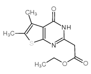 (5,6-二甲基-4-氧代-3,4-二氢-噻吩并[2,3-d]嘧啶-2-基)-乙酸乙酯图片