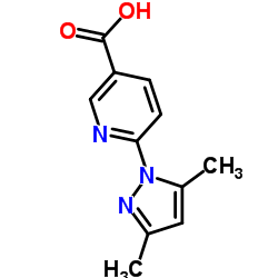 6-(3, 5-Dimethyl-pyrazol-1-yl)-nicotinic acid structure