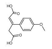 3-(4-methoxyphenyl)-2-pentenedioic acid结构式