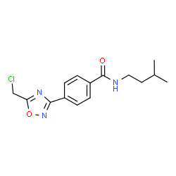 4-[5-(chloromethyl)-1,2,4-oxadiazol-3-yl]-N-(3-methylbutyl)benzamide Structure