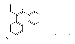 1,2-diphenylbut-1-enyl(diethyl)alumane结构式