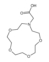 2-(1,4,7,10-tetraoxa-13-azacyclopentadec-13-yl)acetic acid结构式