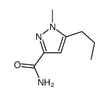 1-甲基-5-丙基-1H-吡唑-3-酰胺结构式