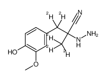 2-Hydrazino-α-(4-hydroxy-3-methoxybenzyl)propionitrile-d5 Structure