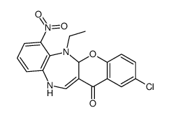 2-chloro-6-ethyl-7-nitro-5a,11-dihydrochromeno[2,3-b][1,5]benzodiazepin-13-one Structure