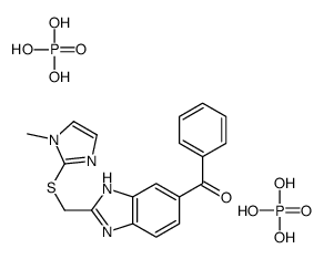 [2-[(1-methylimidazol-2-yl)sulfanylmethyl]-3H-benzimidazol-5-yl]-phenylmethanone,phosphoric acid结构式