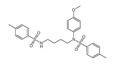 N-(p-methoxyphenyl)-N,N'-di(p-toluenesulfonyl)-1,4-butanediamine Structure