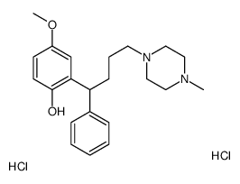 4-methoxy-2-[4-(4-methylpiperazin-1-yl)-1-phenylbutyl]phenol,dihydrochloride Structure